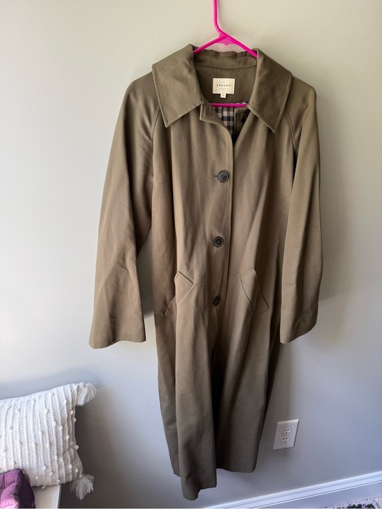 Sezane Jackets & Blazers - Sezane Clyde Trench Dark Green size 36